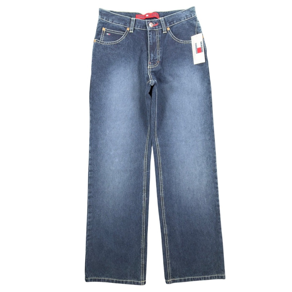 Tommy Hilfiger Y2K Freedom Fit Jeans Boy 14 Blue Cotton NWT Deadstock